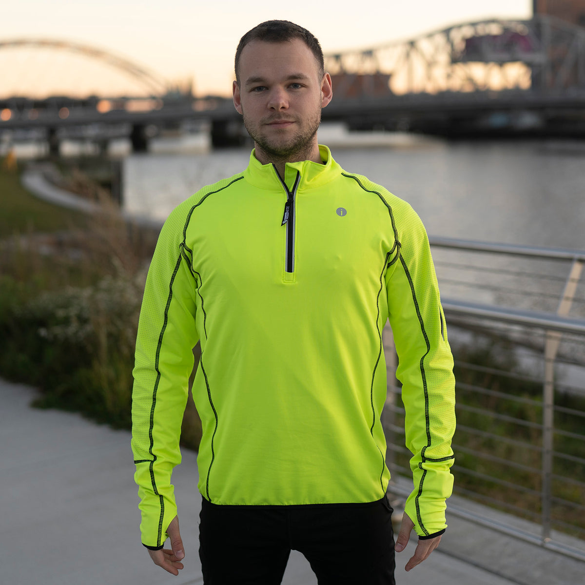 Early Riser Reflective Men's Pullover in Flo Lime