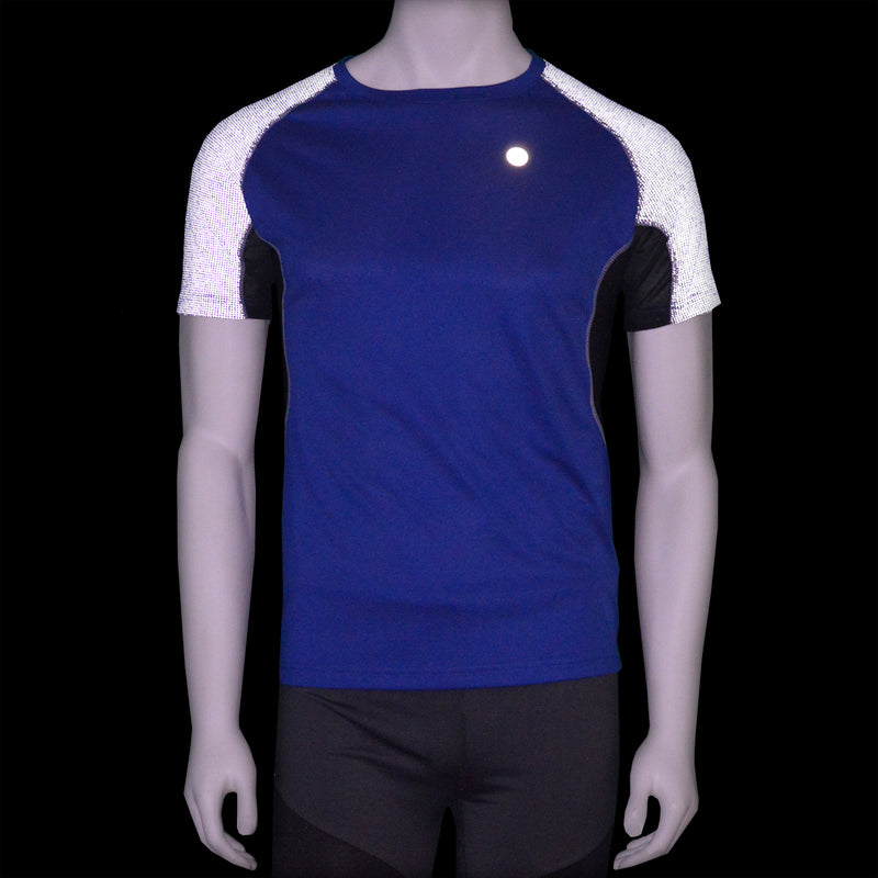 Sentinel Reflective Men's Short Sleeve Shirt in Cobalt/Black