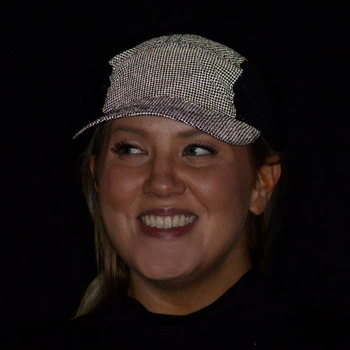 Primo Lid Mesh-Sided Baseball Cap in Reflective Black Roma