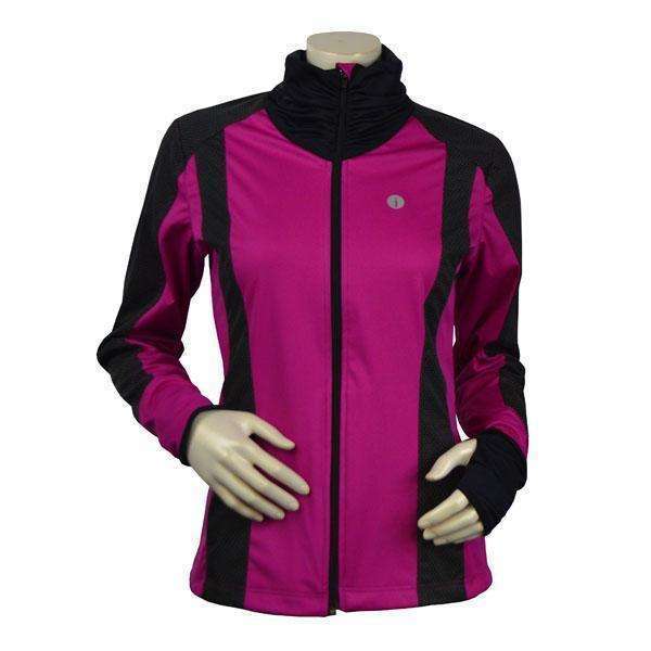 Albany Reflective Women's Softshell Jacket in Mulberry/Black