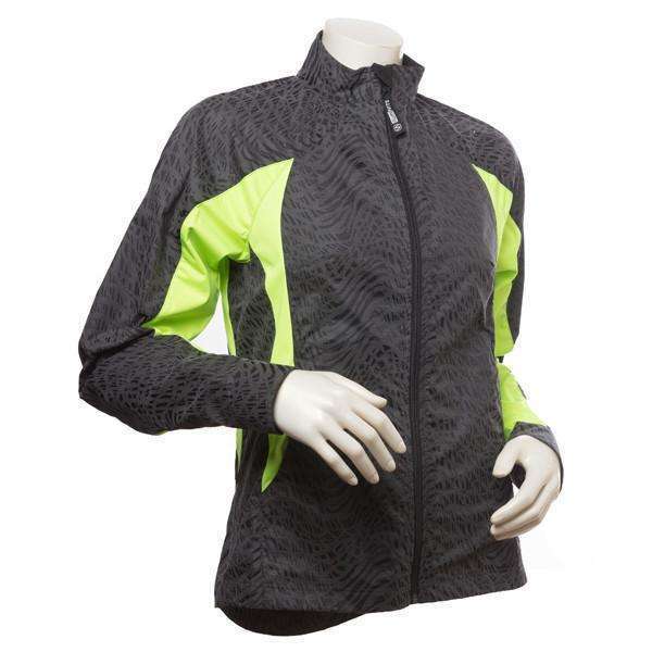 Bristol Reflective Women's Jacket in Black/Flo Lime | illumiNITE