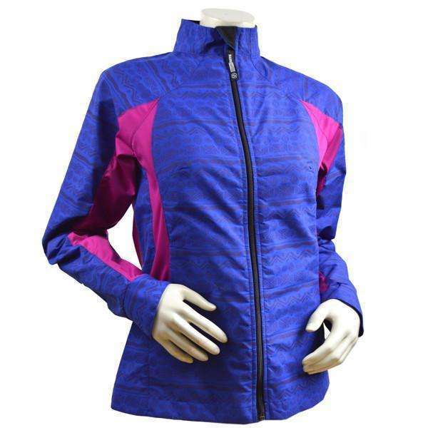 Bristol Women's Reflective Jacket in Royal Blue/Mulberry
