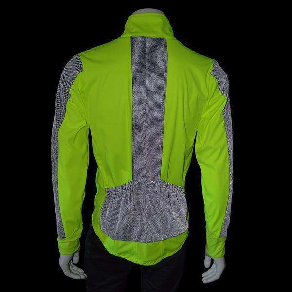 Denver Men's Reflective Softshell Jacket in Flo Lime/Graphite