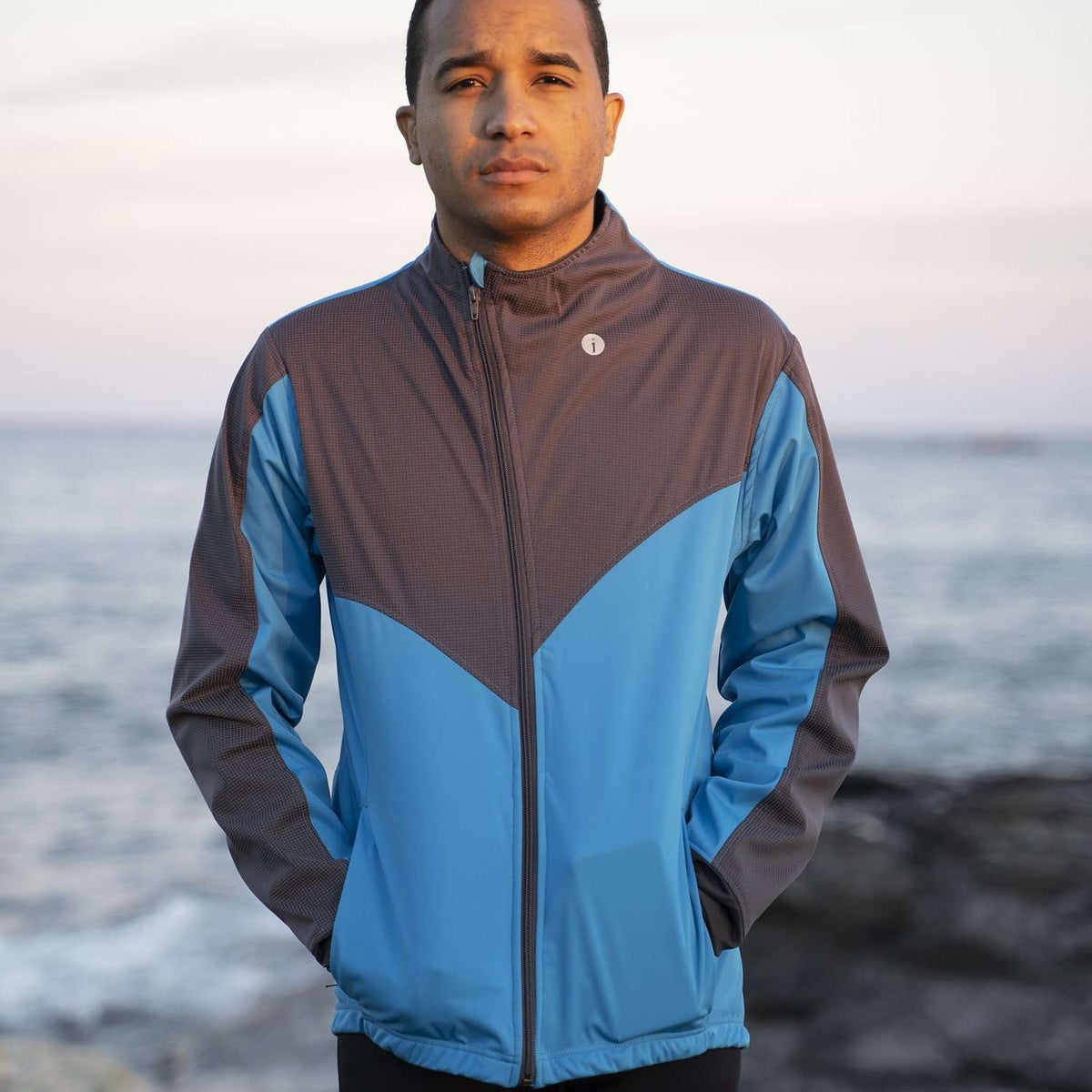 Denver Men's Softshell Jacket in Hawaiian Blue /Graphite