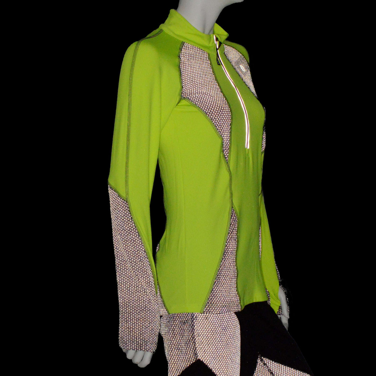 Evolution Reflective Women's Pullover in Flo Lime/Black