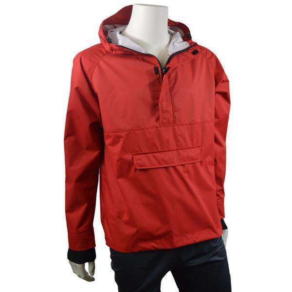 Falmouth Waterproof Reflective Men's Pullover Jacket in Red