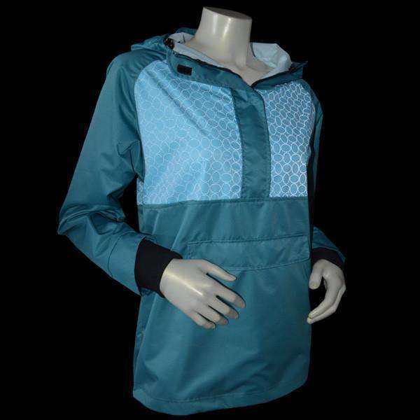 Falmouth Waterproof Reflective Women s Pullover Jacket in Ocean Sea