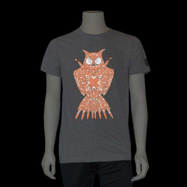 Graphic Tees! Reflective Owl on Grey