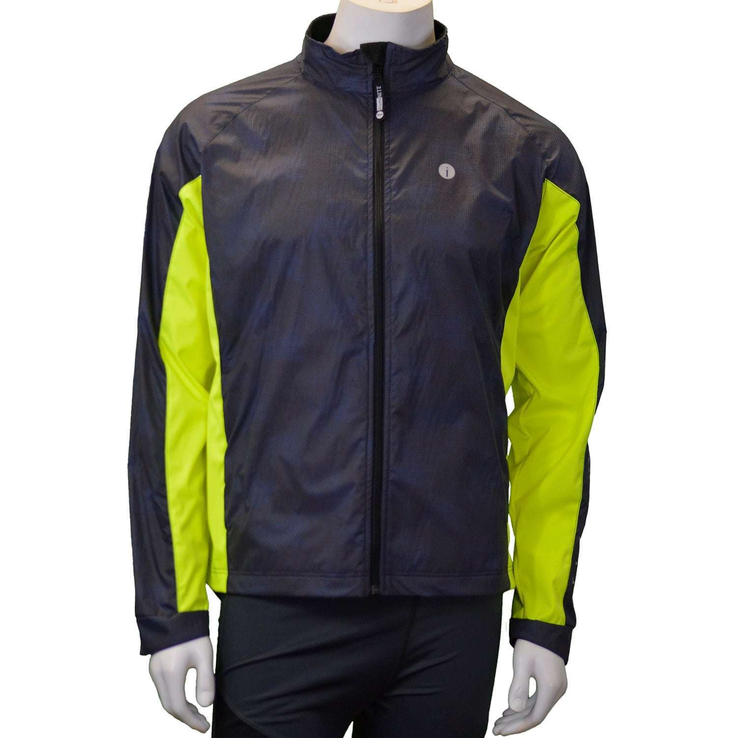 Hartford II Reflective Men's Jacket in Black/Flo Lime