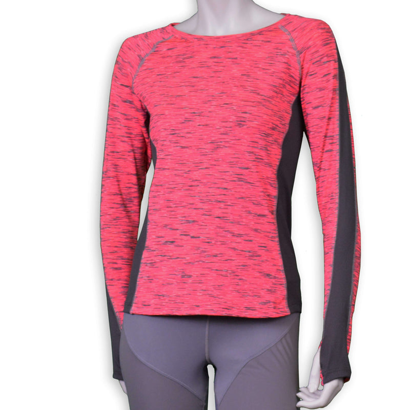 Long Sleeve Reflective Women's Piper Tee in Afterglow/Graphite