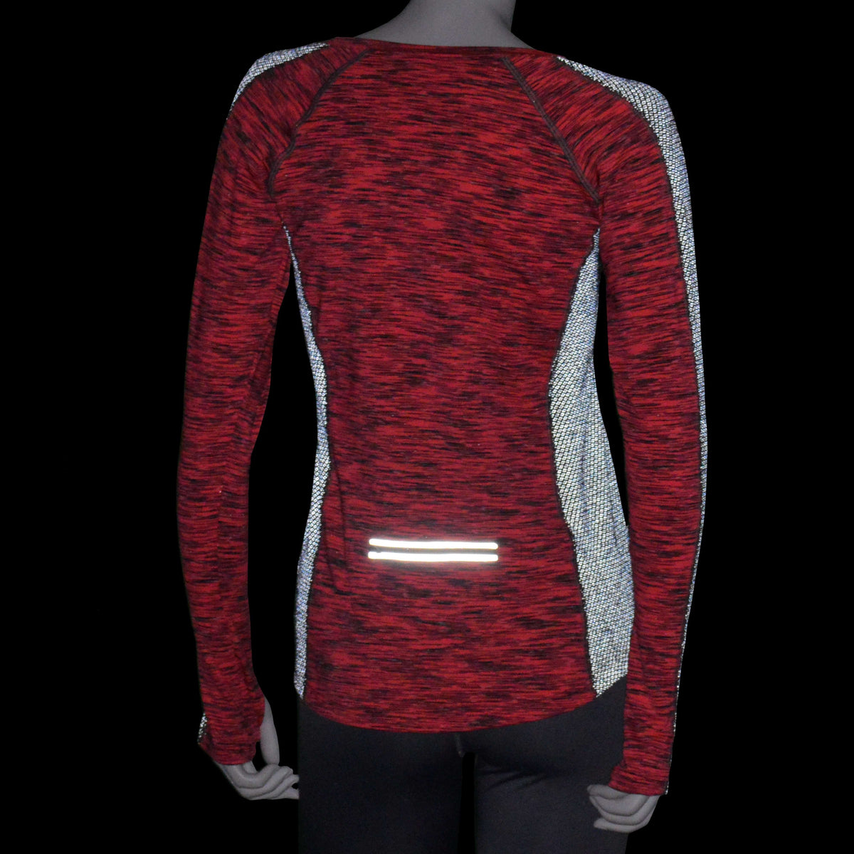 Long Sleeve Reflective Women's Piper Tee in Afterglow/Graphite