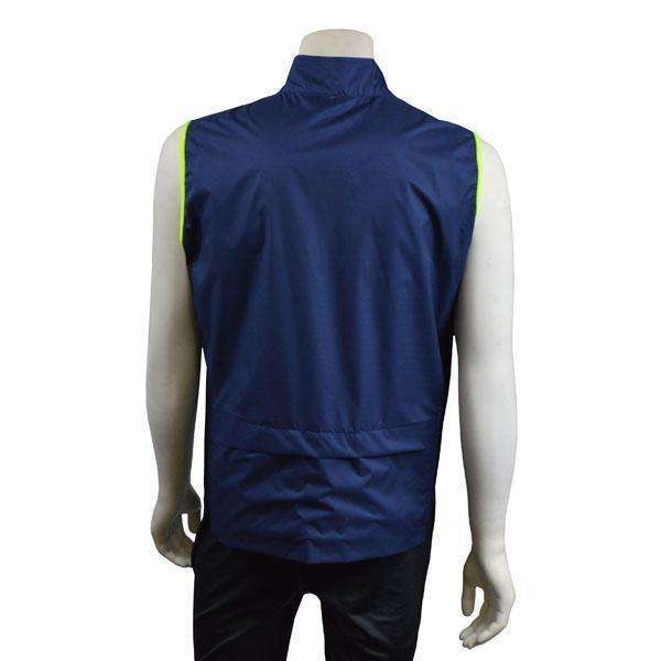 Men's Newport Packable Reflective Vest in Navy/Flo Lime