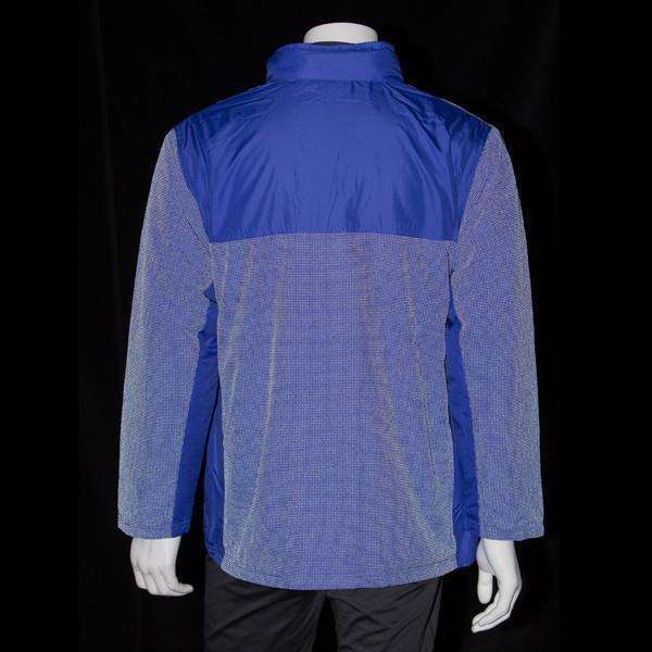 Men's Three Season Hooded Fleece Reflective Lined Jacket in Blue