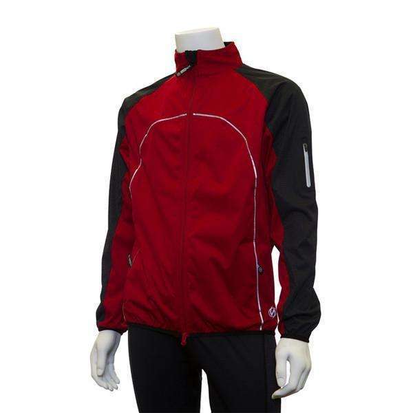 Nocturnal Men's Reflective Softshell Jacket in Red/Black