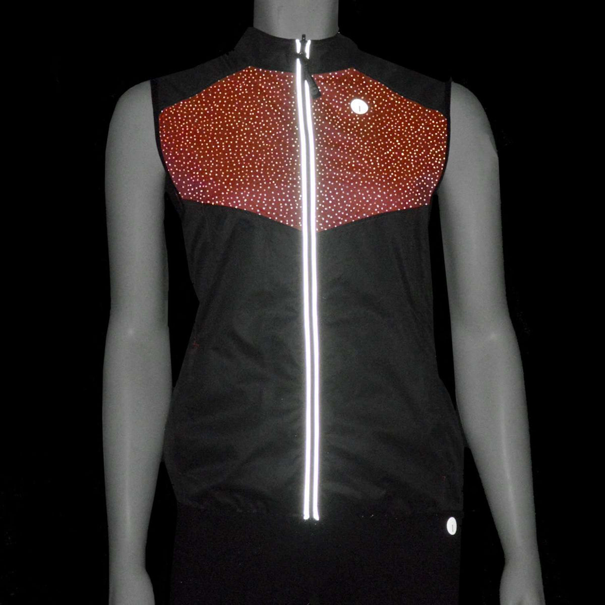 Venture Packable Women's Reflective Vest in Graphite / Coral Glo