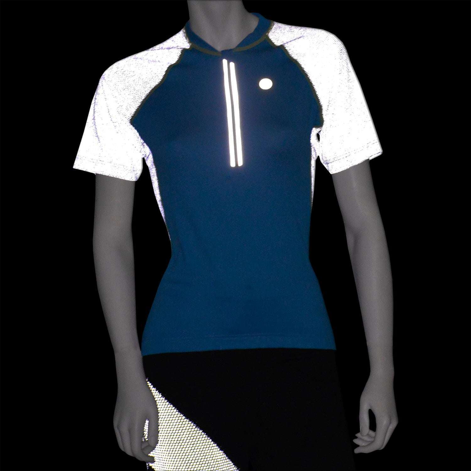 raceLITE Women s Reflective Cycling Jersey in Dusk Blue White