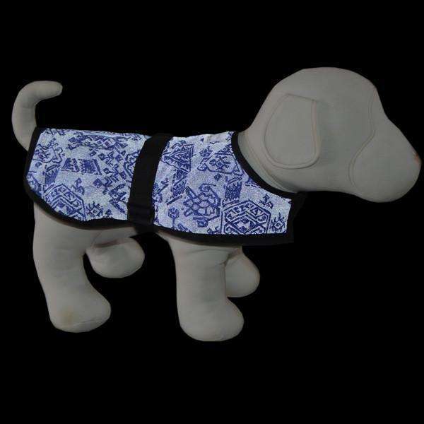 Reflective Dog Jacket in Blue/Geo