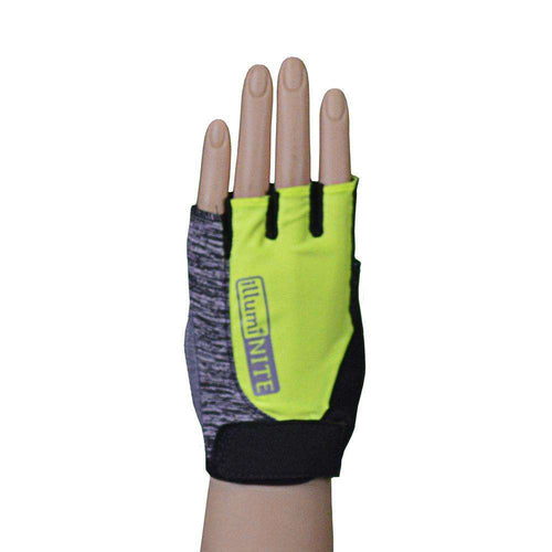 bicycle fingerless gloves Reflective Fingerless Cycling Glove in Flo Lime
