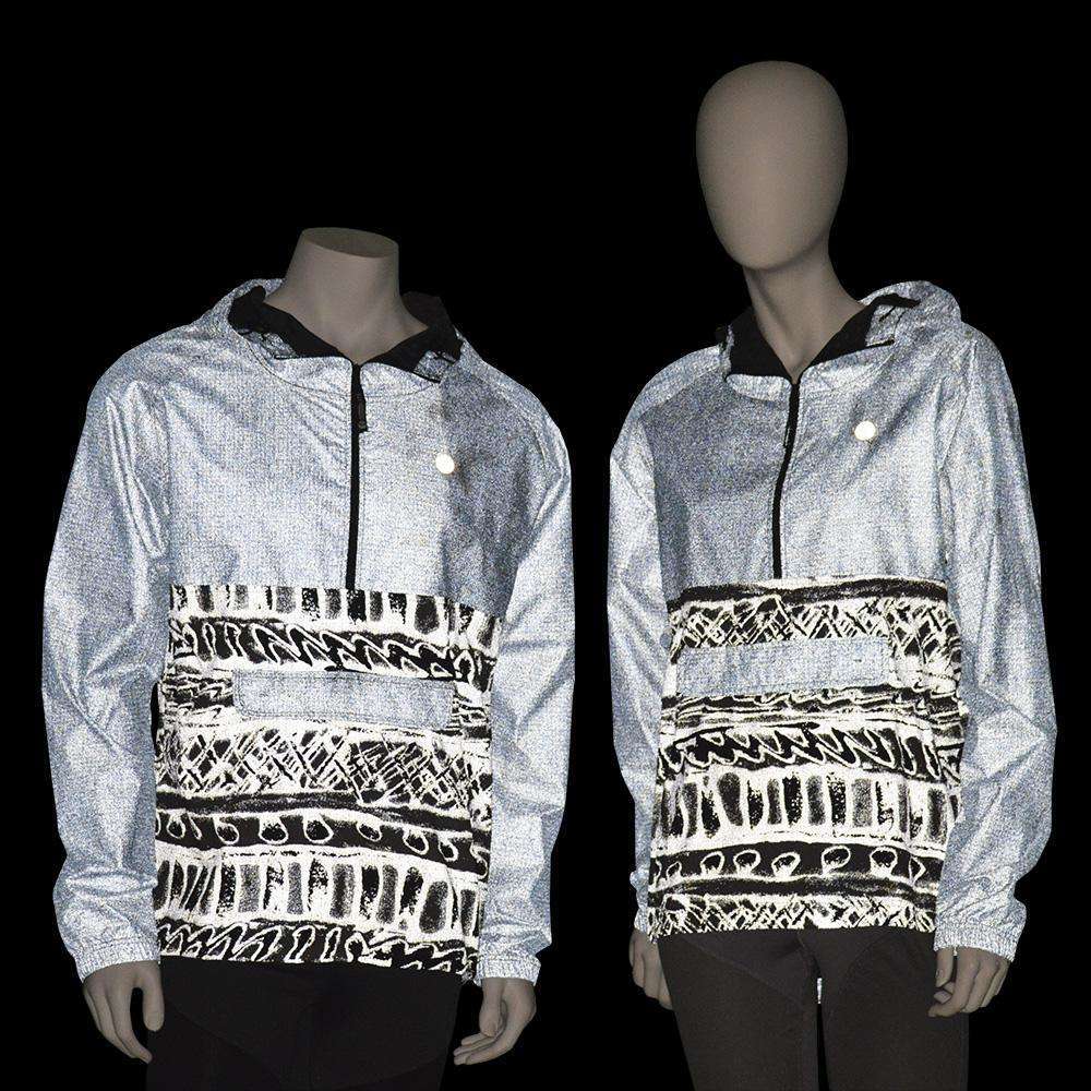 UP Reflective Jacket Women Men Windbreaker Hooded Streetwear