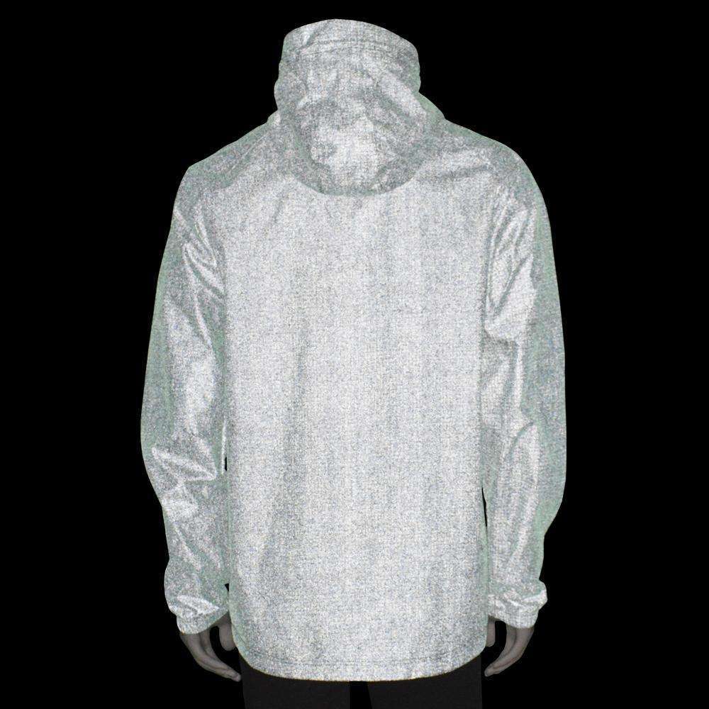 Reflective Unisex Half-Zip Anorak in Green/Purple Shimmer | illumiNITE