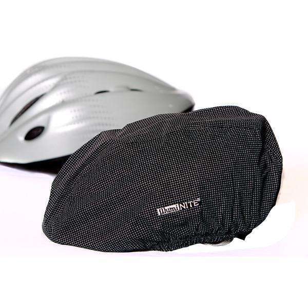 Reflective Waterproof Bike Helmet Cover in Black