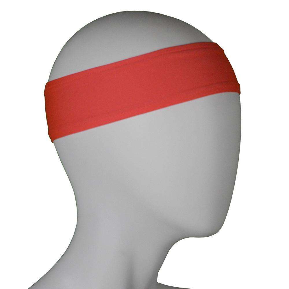 REVERSIBLE! Reflective Stretch Eclipse Headband in Coral Glo/Graphite