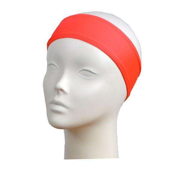 REVERSIBLE! Reflective Stretch Eclipse Headband in Coral Glo/White