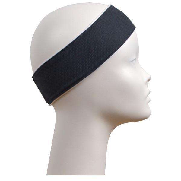 REVERSIBLE! Reflective Stretch Eclipse Headband in White/Graphite