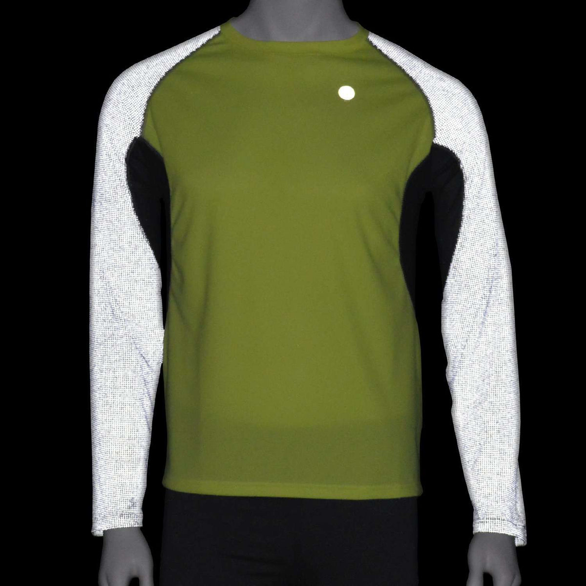 Sentinel Reflective Men's Long Sleeve Shirt in Flo Lime/Black