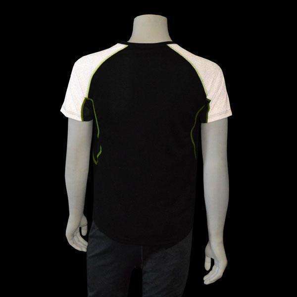 Sentinel Reflective Men's Short Sleeve Shirt in Black/White