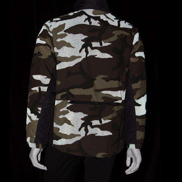 Unisex Reflective Fleece Lined Camouflage Jacket