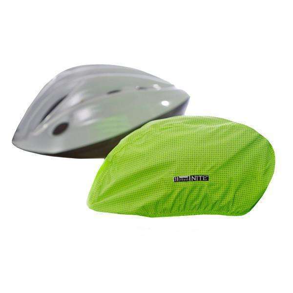 Waterproof Reflective Bike Helmet Cover in Flo Lime