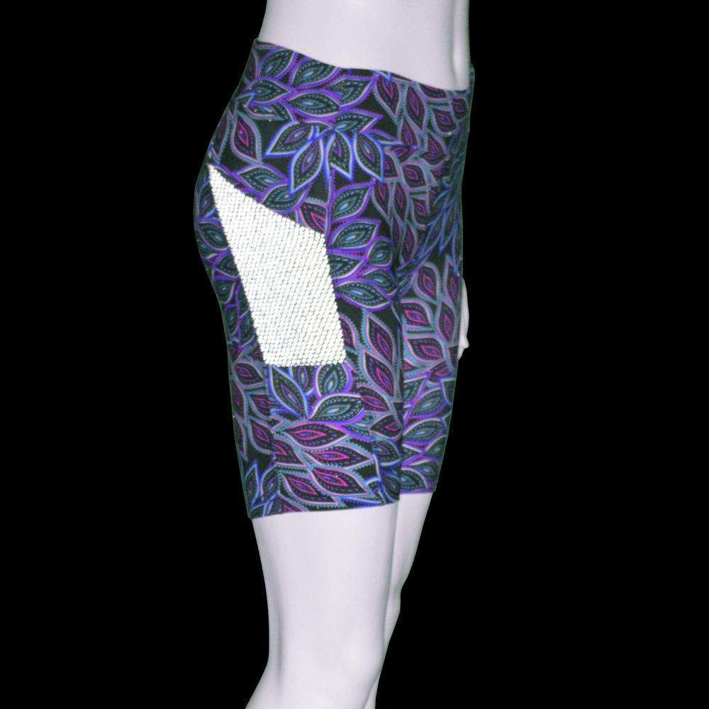 Women's Jammer Mid-length Reflective Running Short – illumiNITE Women's Jammer Mid-length Reflective Running Short – illumiNITE