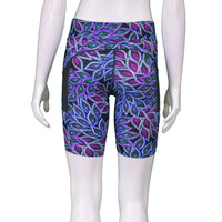 Women's Jammer Mid-length Reflective Running Short in Feather Print