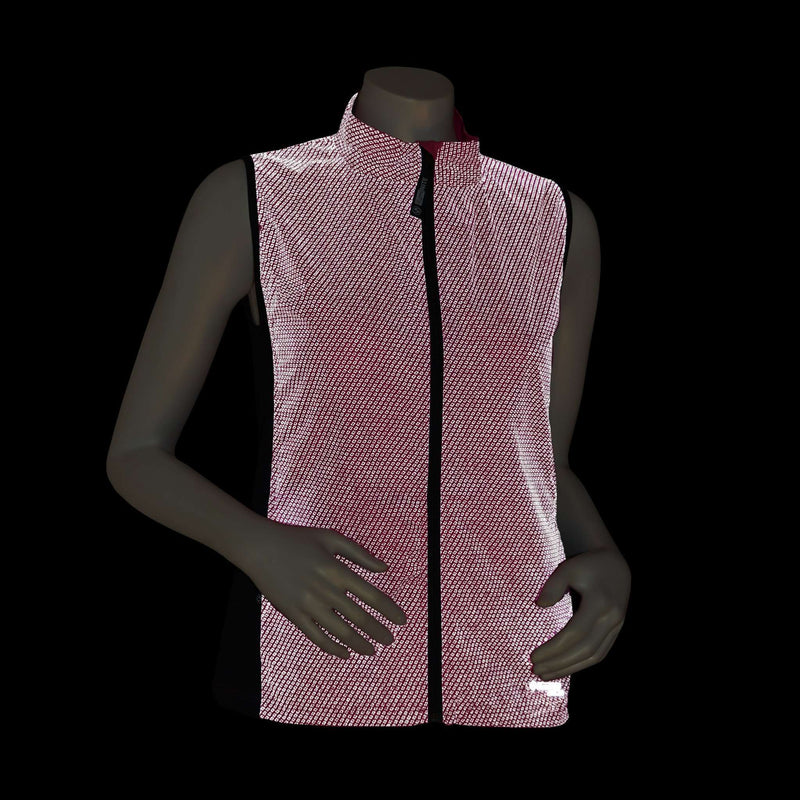 Women's Newport Packable Reflective Vest in Beet Root