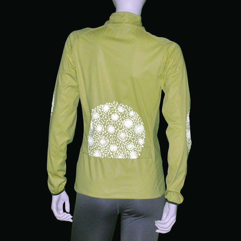Women's Softshell Reflective Dandelion Jacket in Honeydew